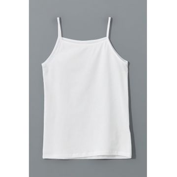 Top din bumbac cu model uni