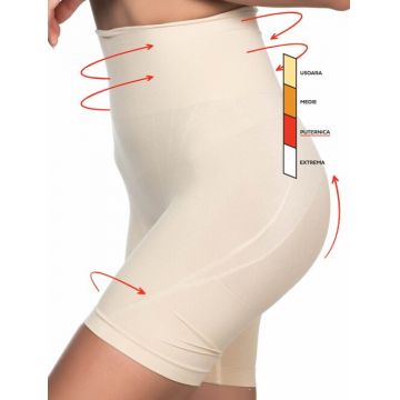 Chiloti boxeri modelatori cu talie dublu intarita si silicon Shapewear 2017