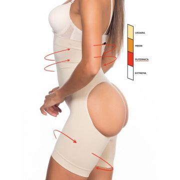 Chiloti boxeri modelatori cu talie inalta si chilot decupat Shapewear 2033