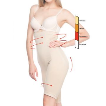 Chiloti boxeri modelatori lungi pe picior cu talie inalta si silicon Shapewear 2006
