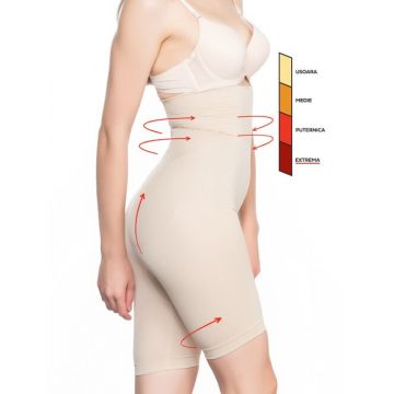 Chiloti modelare extrema cu talie inalta dublu intarita si silicon Shapewear 2074
