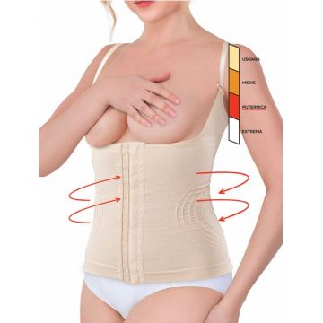 Corset modelator cu bretele reglabile si inchidere mos-baba Shapewear 2030