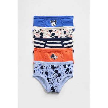 Set de chiloti din bumbac organic cu Mickey Mouse - 5 perechi