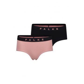 Set de chiloti hipster cu banda logo in talie - 2 perechi