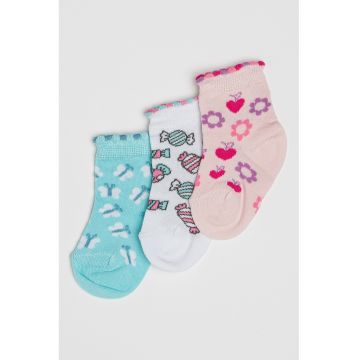 Set de sosete cu model grafic - 3 piese