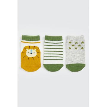 Set de sosete din amestec de bumbac cu model - 3 perechi