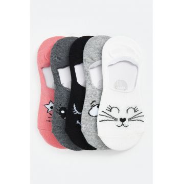 Set de sosete foarte scurte din amestec de bumbac cu model - 5 perechi