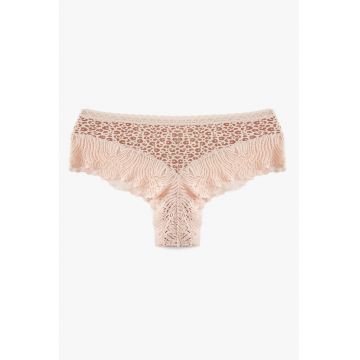 Chiloti cu animal print si garnituri din dantela