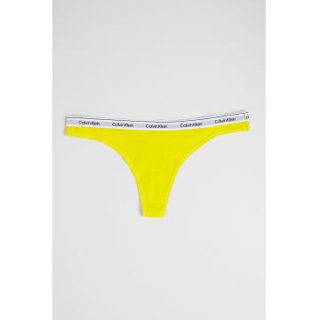 Chiloti tanga cu banda logo in talie