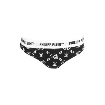 Set de chiloti cu imprimeu logo - 2 perechi -