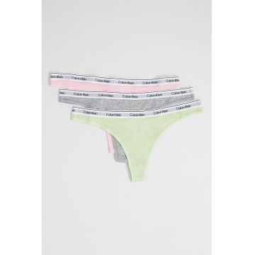 Set de chiloti tanga cu logo - 3 perechi