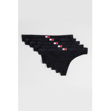 Set de chiloti tanga cu logo - 5 perechi