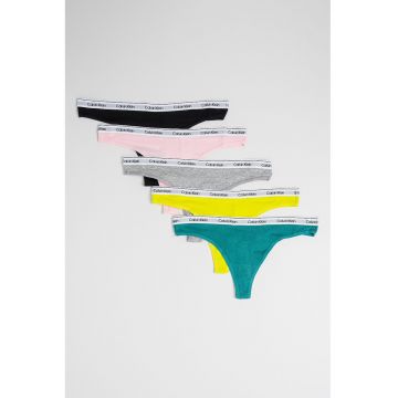 Set de chiloti tanga cu logo - 5 perechi