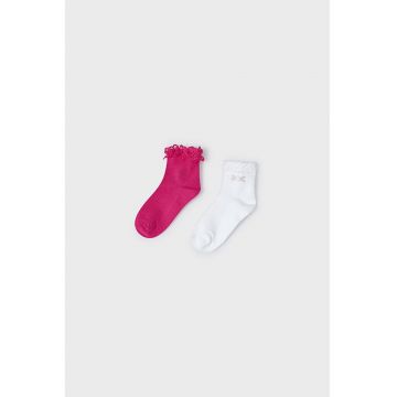 Set de sosete lungi cu terminatii valurite - 2 perechi