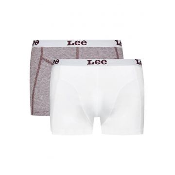 Boxeri Barbati -  2-Pack Trunk - Set - 95% Bumbac - 5% Elastan - Confortabili - Elastici - Moi La Atingere - Respirabili - Ideali Pentru Zi Cu Zi - Marimea S - Alb