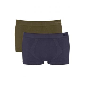Lenjerie intima barbati -  model Go Smooth - set 2 perechi - bleumarin/kaki - bumbac ecologic
