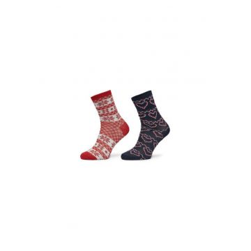 Set 2 perechi de sosete dama -  304763250 - Poliester reciclat/Fibre metalice - One Size INTL - Multicolor
