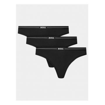 Set 3 chiloti dama -  303659677 - Bumbac - Negru
