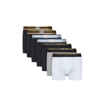 Set 7 perechi boxeri barbati -  Bumbac/Elastan - Multicolor -