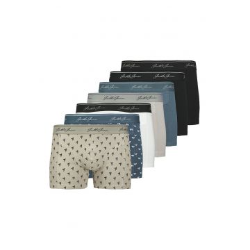 Set de boxeri uni si cu imprimeu - 7 perechi