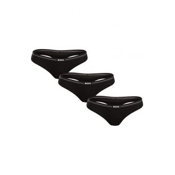 Tanga dama  set 3 bucati - negru - material confortabil