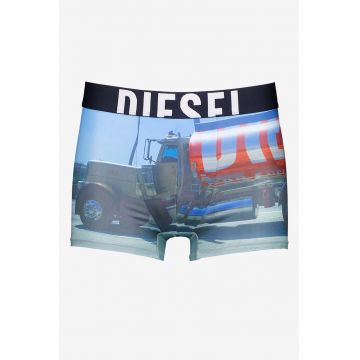 Boxeri cu logo supradimensionat si imprimeu - Rosu/Alb/Albastru