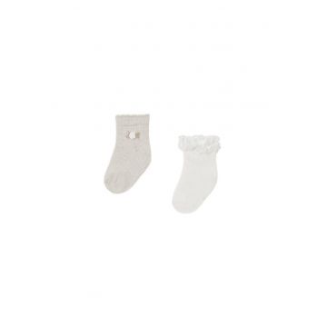 Set 2 perechi de sosete fete -  303855000 - Bumbac/Poliester - 98 CM - Bej