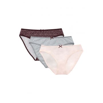 Set 3 perechi de chiloti Mi-Mi -  Bumbac - pentru femei