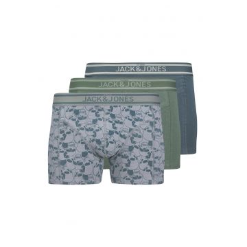 Set de boxeri cu model uni si imprimeu - 3 perechi