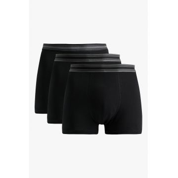 Set de boxeri de bumbac cu banda elastica in talie - 3 piese