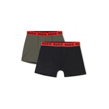 Set de boxeri din amestec de bumbac cu logo - 2 perechi