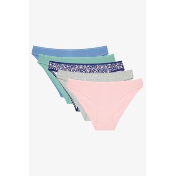 Set de chiloti brazilieni din amestec de bumbac - 5 perechi