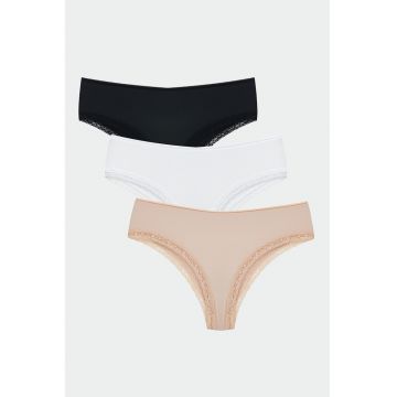 Set de chiloti brazilieni hipster - 3 perechi