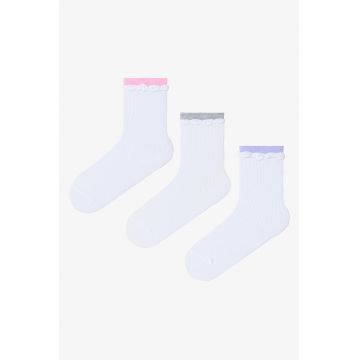 Set de sosete lungi cu aspect texturat - 3 perechi