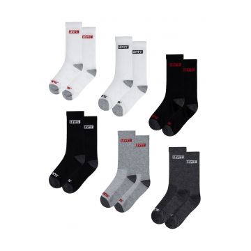Set de sosete lungi cu imprimeu logo - 6 perechi