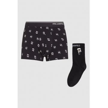 Set de sosete lungi si boxeri cu logo