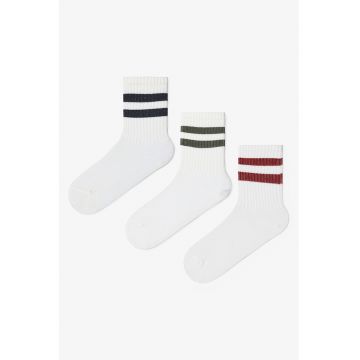 Set de sosete scurte cu dungi - 3 perechi