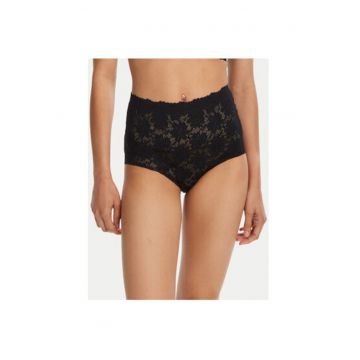 Chiloti clasici cu talie inalta dama  10903 - Sintetic - Negru