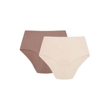 Chiloti cu talie inalta Bump  bronz - bej