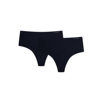 Chiloti cu talie ridicata Parks set de 2  negru