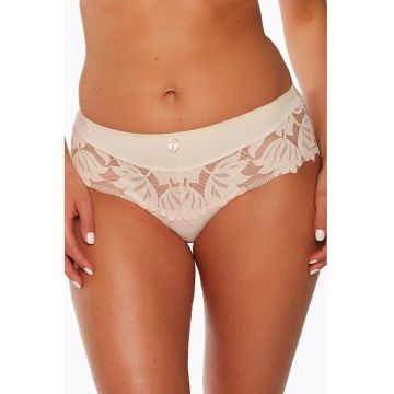 Chiloti dama  bej - dantela - tricot neted - poliamida