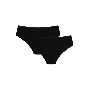 Chiloti dama hipster Blue  set de 2 perechi Negru