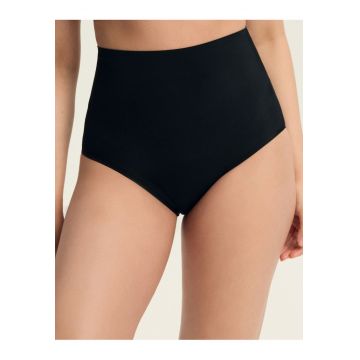 Chiloti modelator cu talie inalta - Negru Silky
