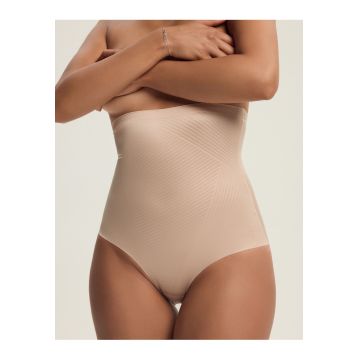 Chiloti modelatori dama cu talie inalta - Bej - Shapy