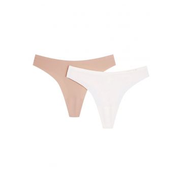 Chiloti stringi Pearls set de 2  Bej - crem