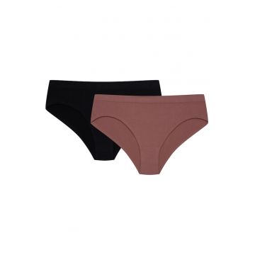 Chiloti tip figi Bait  set de 2 perechi mov deschis