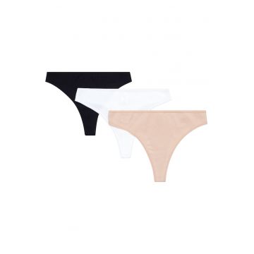 Set 3 pechi deChiloti tanga Sol-Sol  Bumbac - Multicolor