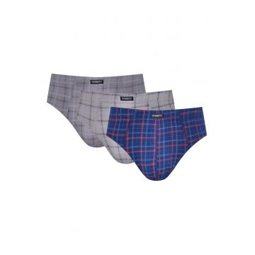 Set 3 perechi chiloti barbati -  Bumbac - Multicolor