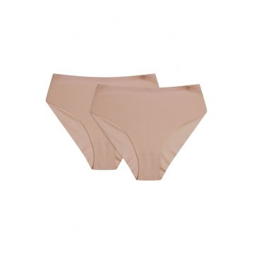 Chiloti cu talie ridicata Pepper set de 2  Bej Chiloti cu talie ridicata Pepper set de 2  Bej