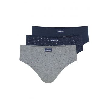 Chiloti de barbati set de 3 perechi  multicolor - bumbac - croiala regular fit